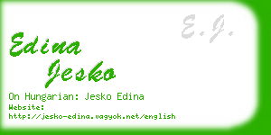 edina jesko business card